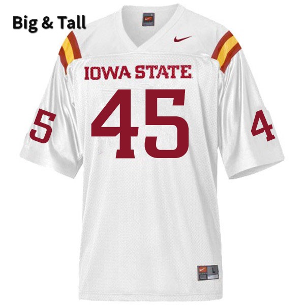 Iowa State Cyclones Men's #45 Corey Suttle Nike NCAA Authentic White Big & Tall College Stitched Football Jersey UZ42W00YF